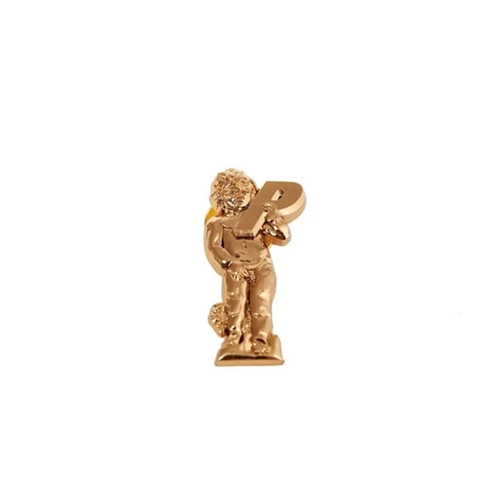 Palace Cherub Pin Badge Antique Gold