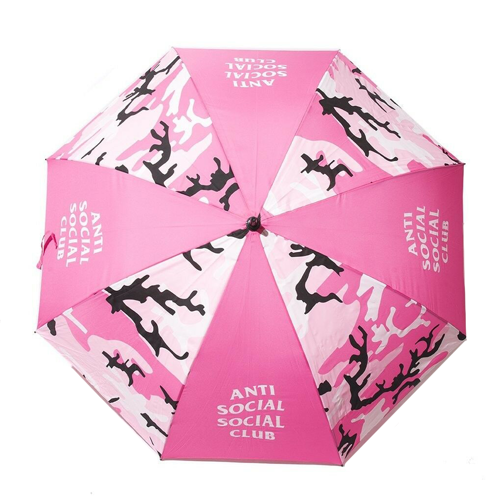 Anti Social Social Club Assc Tiger Camo Umbrella Pink