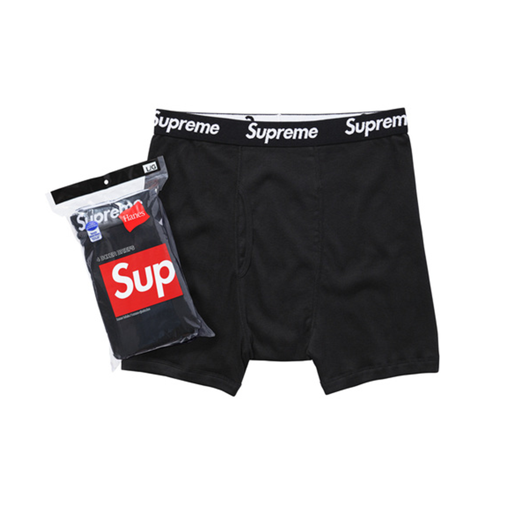 Supreme Hanes Boxer Briefs (4 Pack) Black – chananofficial