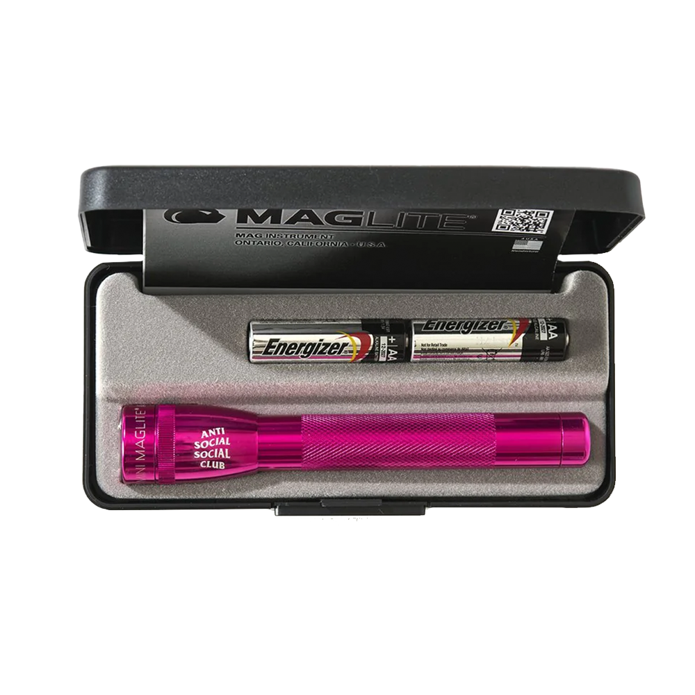 Anti Social Social Club Pink Mini Maglite
