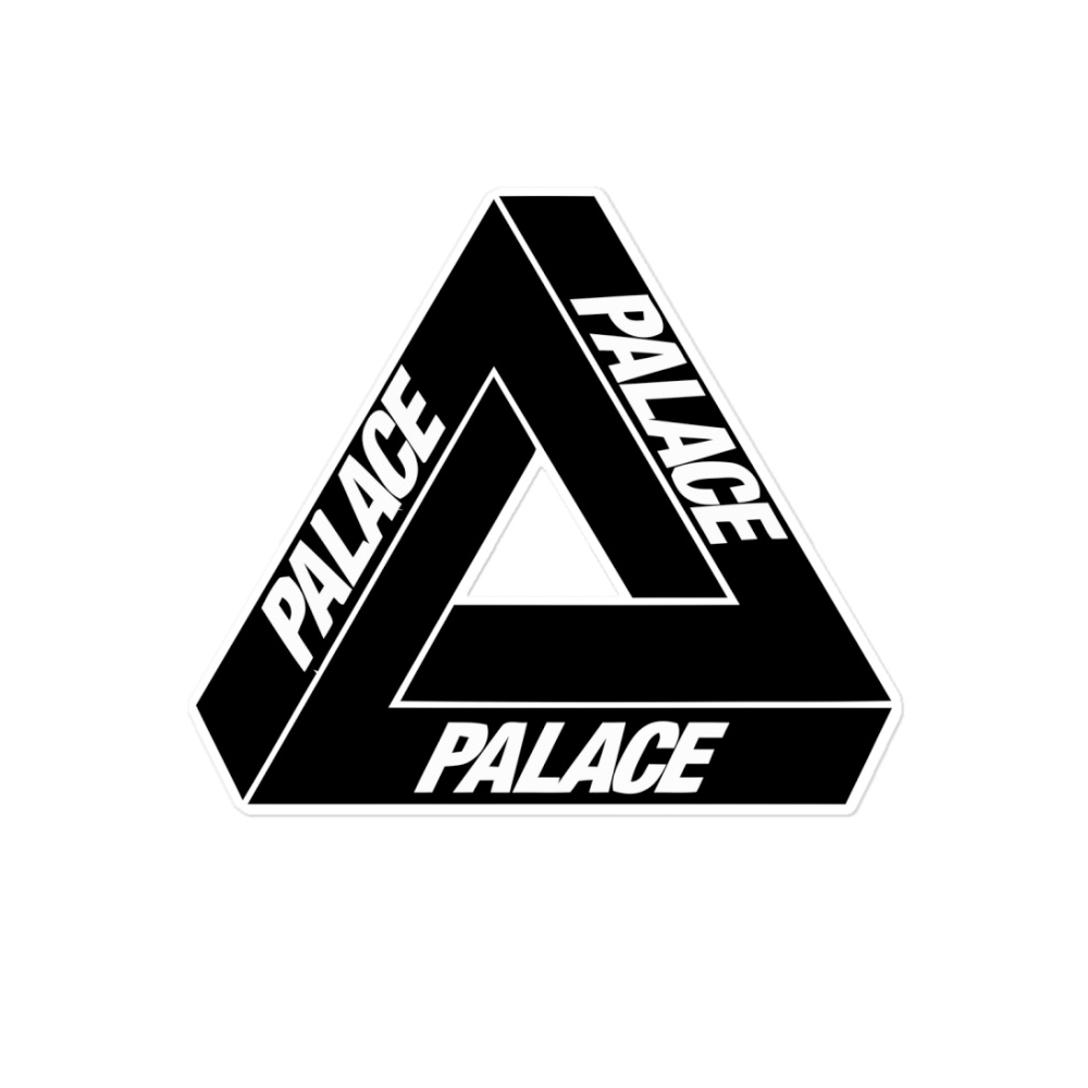 Palace Tri-Ferg Logo Sticker Black