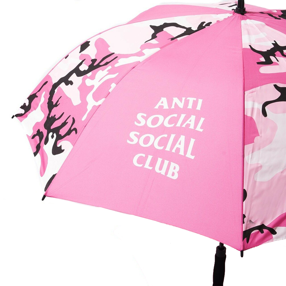 Anti Social Social Club Assc Tiger Camo Umbrella Pink