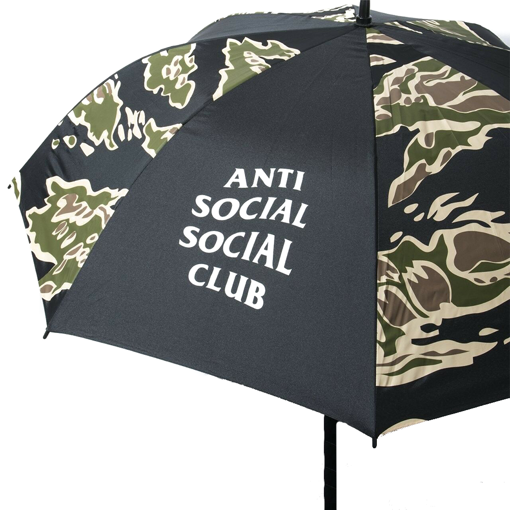 Anti Social Social Club Assc Tiger Camo Umbrella Black