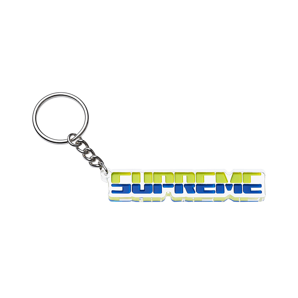 Supreme Embossed Keychain Bright Green