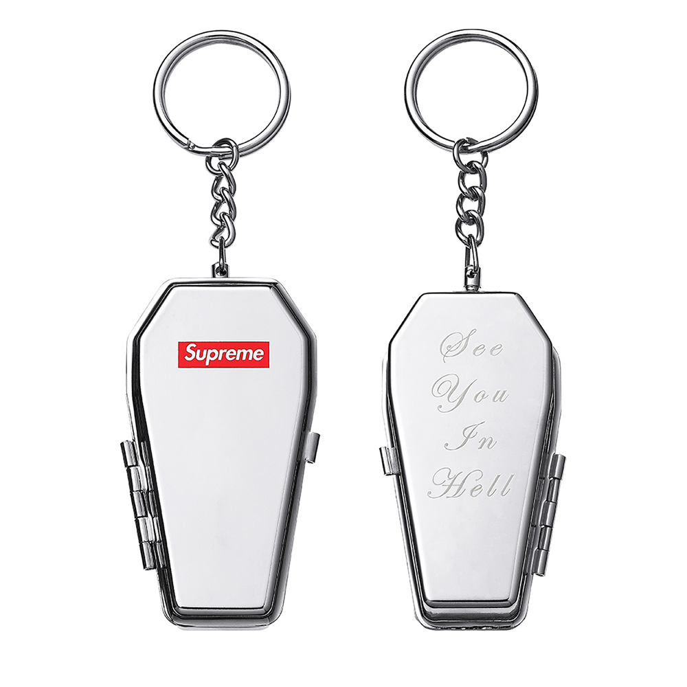 Supreme Coffin Keychain Silver