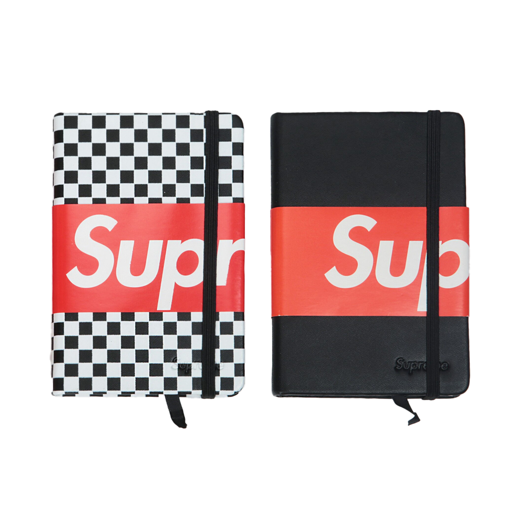 Supreme logo leather notebook 2010