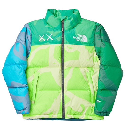 Kaws x The North Face Retro 1996 Nuptse Jacket - 'Safety Green'