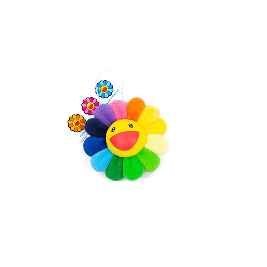 Takashi Murakami Flower Plush Key Chain Rainbow