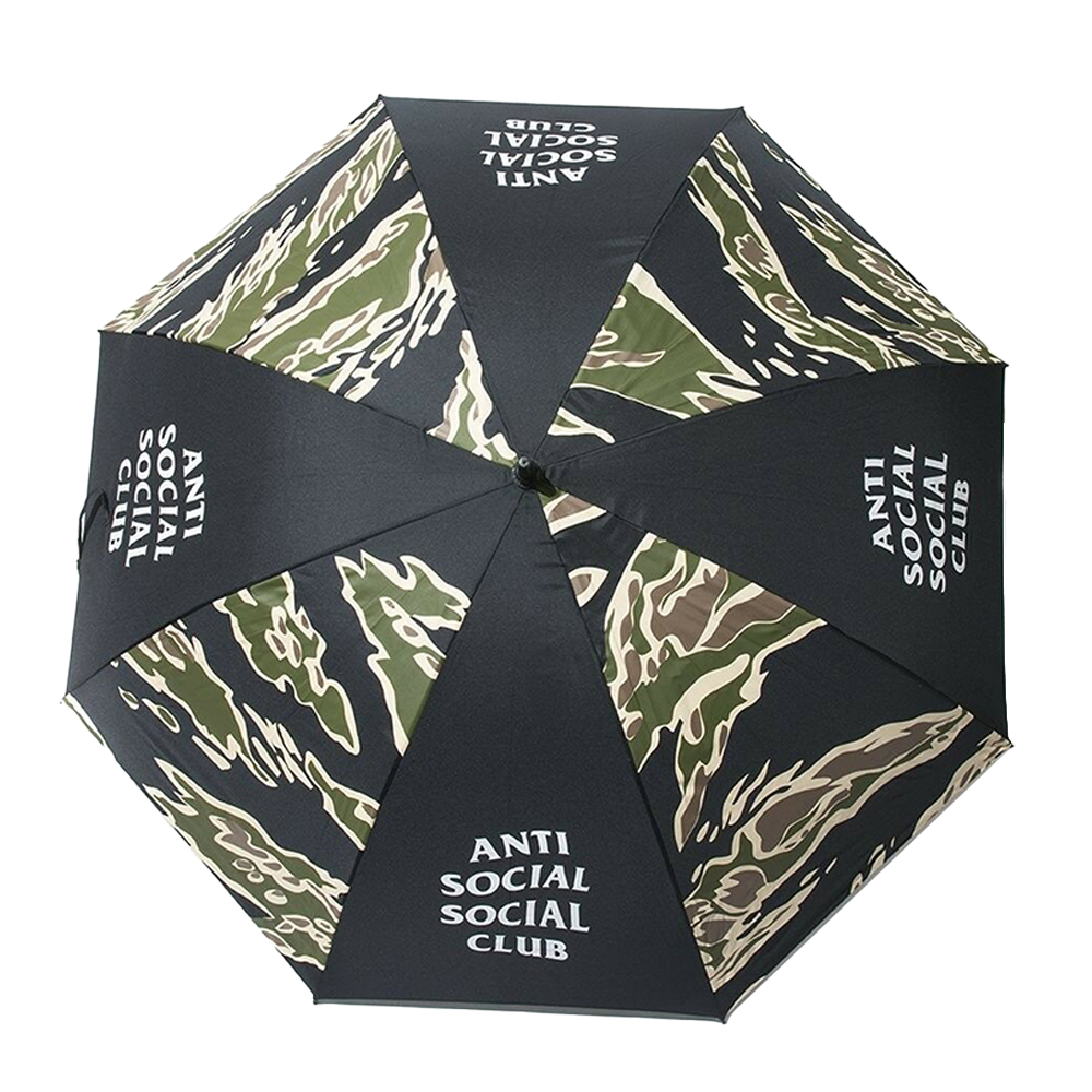 Anti Social Social Club Assc Tiger Camo Umbrella Black