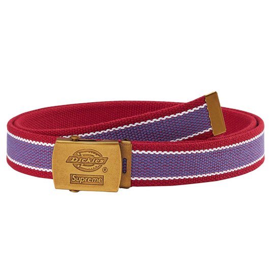 Supreme Dickies Stripe Webbing Belt Maroon